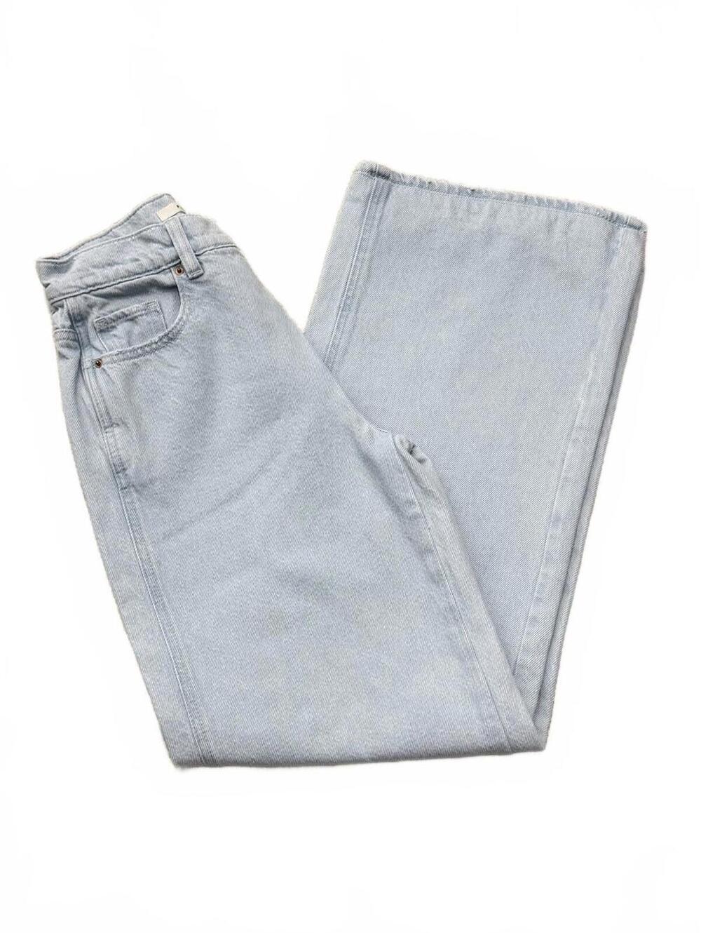 PacSun Eco Light Indigo Wide Leg Jeans High Rise Baggy Denim Size 25